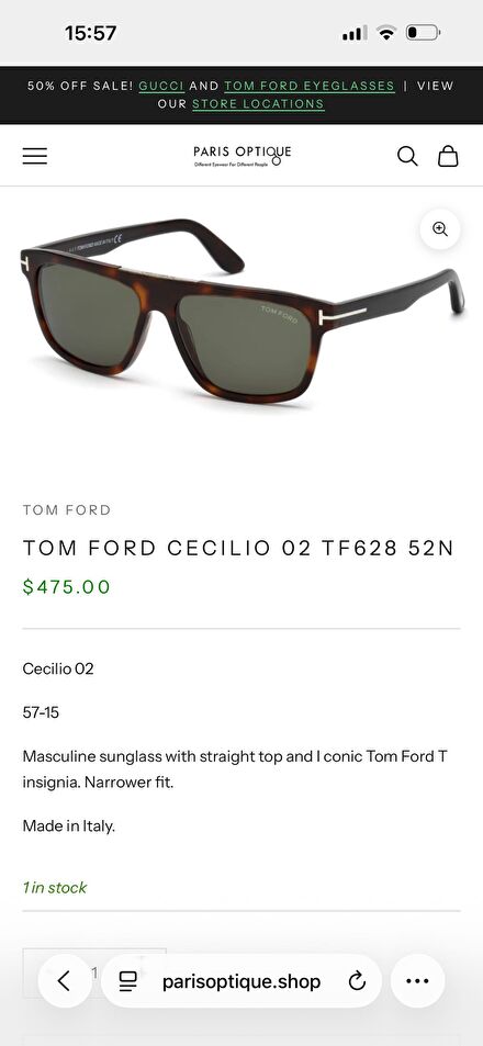 Tom Ford Güneş Gözlüğü