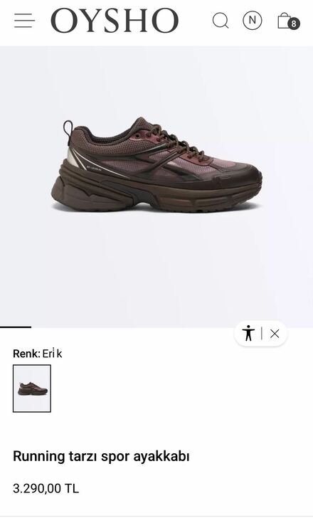 Oysho Kahverengi Sneaker