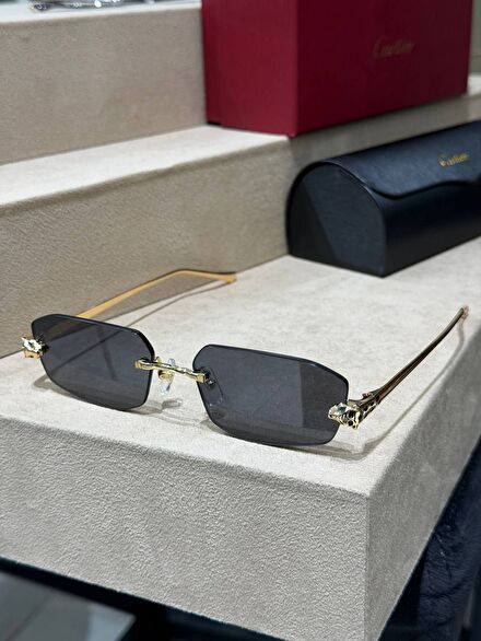 Cartier Siyah Kare Güneş Gözlüğü