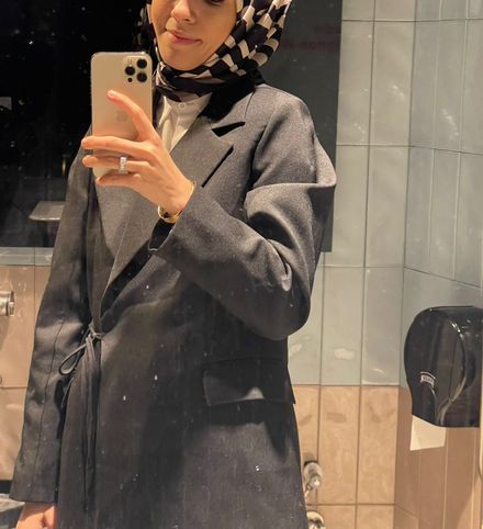 Siyah Kuşaklı Blazer Ceket