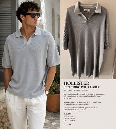 Hollister Polo Yaka Triko Tişört