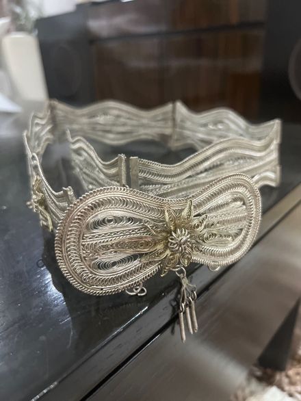 Telkari Gümüş Kaplama Kemer