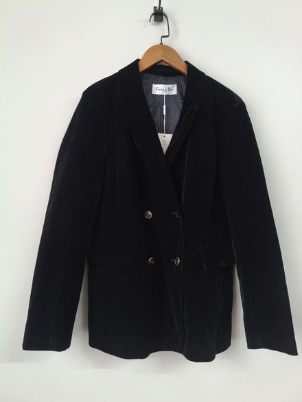 Siyah Kadife Blazer Ceket