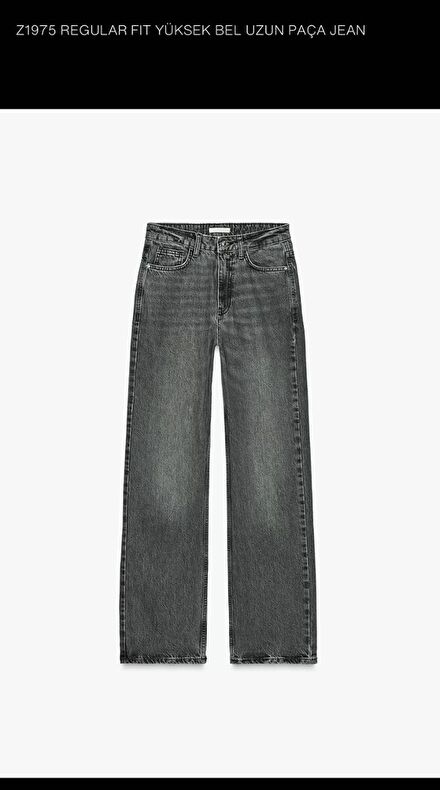 Zara regular yüksek bel jean pantolon