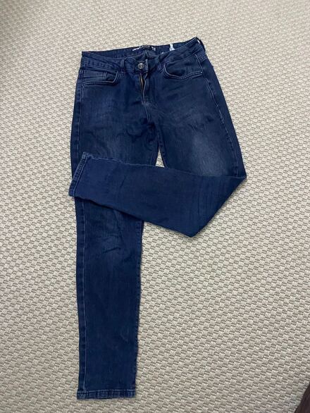 Koton Jeans Lacivert Dar Paça Erkek Jean