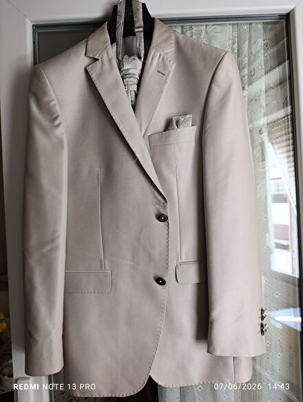 Krem Blazer Ceket Papyon Kombin