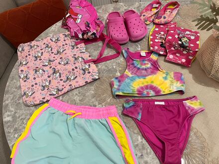 Kız çocuk bikini çanta terlik şort