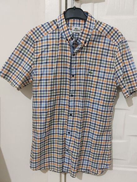 Orijinal Lacoste Slim Fit Ekose Gömlek