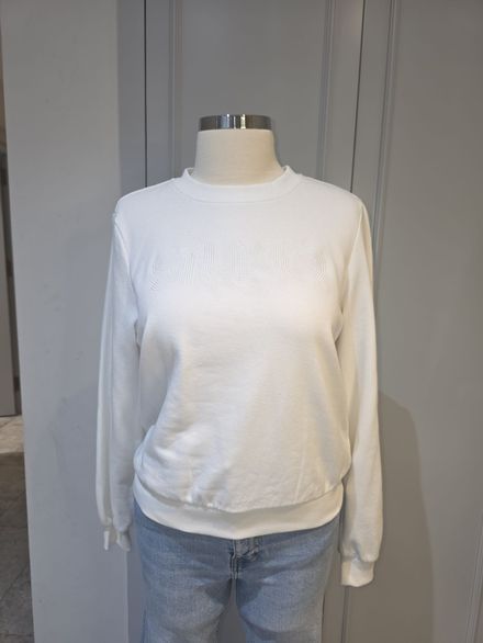 Only Onlana Beyaz Kabartma Nakışlı Sweat
