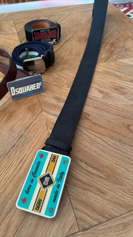 Dsquared2 orjinal erkek deri kemer siyah