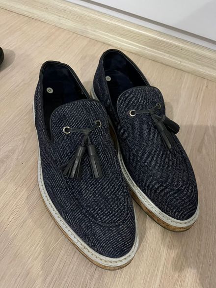 Kot Dokuma Erkek Loafer Ayakkabı İnci