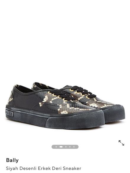 Bally siyah desenli deri sneaker