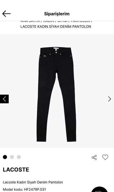 Lacoste kadın jean