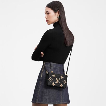 Louis Vuitton Pochette Double Zip Deri