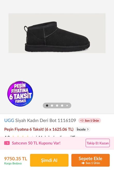 UGG ORIJINAL 36 no
