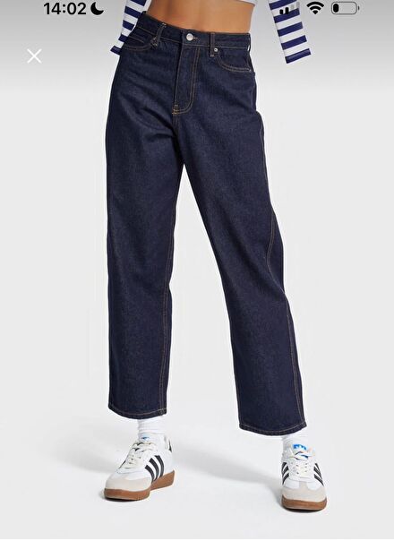 Koyu Mavi Wide Leg Jean