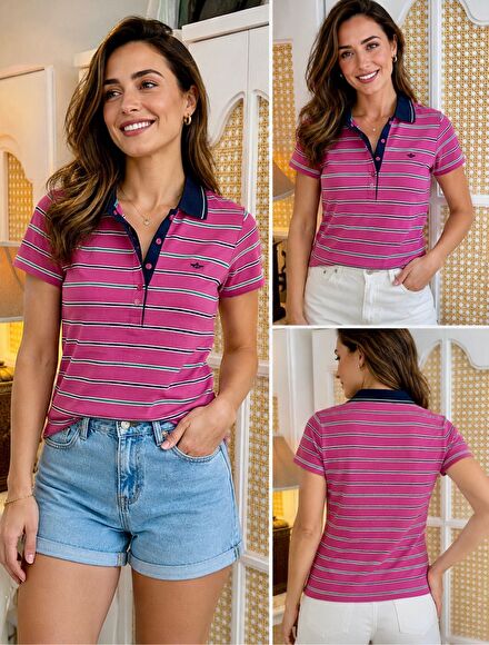 Dockers Çizgili Polo Yaka Tişört