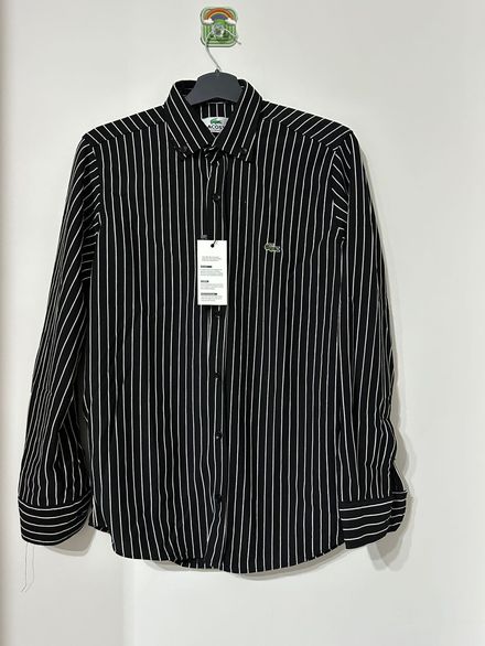 Lacoste Siyah Çizgili Gömlek