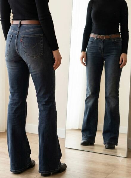 Antrasit levi’s İspanyol Paça Kot