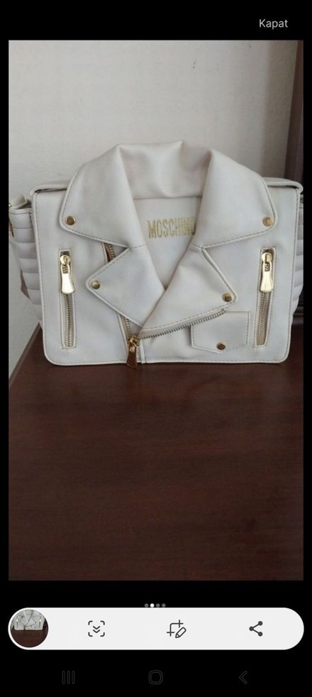 Moschino Beyaz Ceket Tasarımlı Çanta