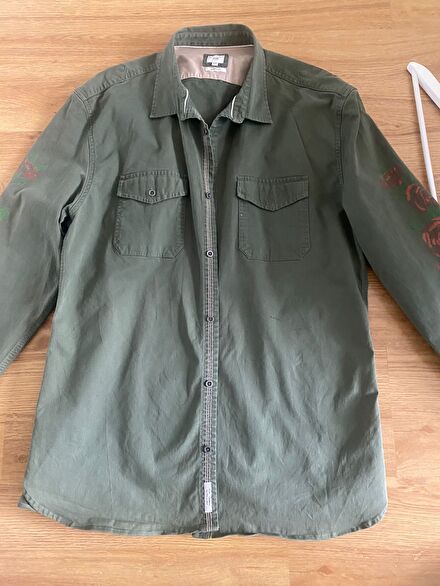 RIVER ISLAND Erkek Haki Gömlek
