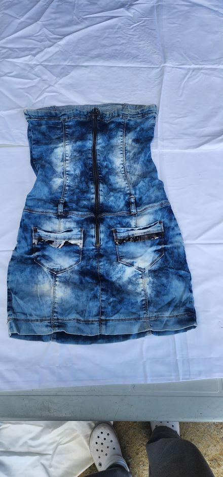 Mavi Yırtık Detaylı Denim Pantolon