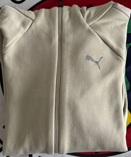 Puma Bej Fermuarlı Sweatshirt