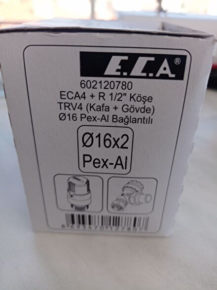 E.C.A.TRV4 KöşeTermostatik Radyatör Vana