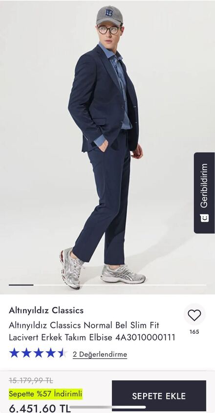 Altınyıldız classics takım elbise