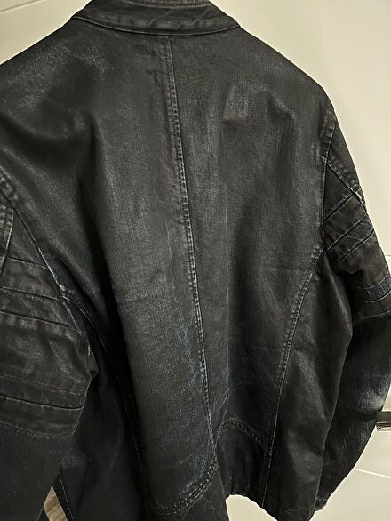 Diesel Lacivert Siyah Denim Waxed Ceket