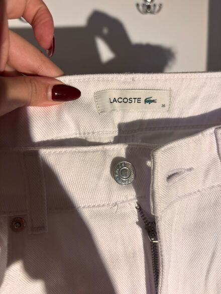 Lacoste Beyaz Jeans Etek