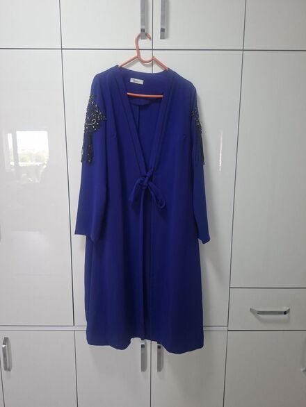 Saks Mavisi Pullu Kimono