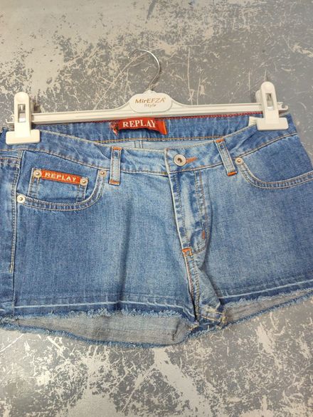 Replay Kot Denim Şort