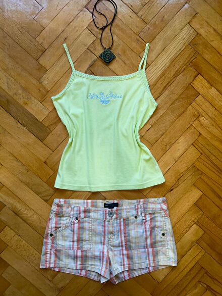 Coquette Lime green askılı top