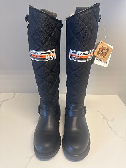 Harley Davidson Siyah Deri Çizme
