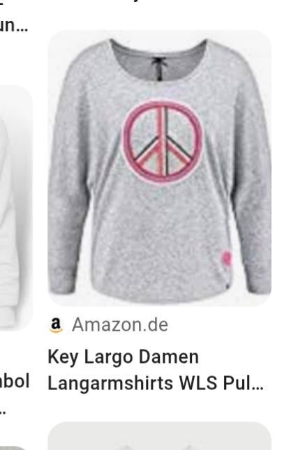KEY LARGO Sweatshirt Barış Sembollü