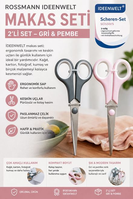 Ideen welt Makas Seti Pembe & Gri