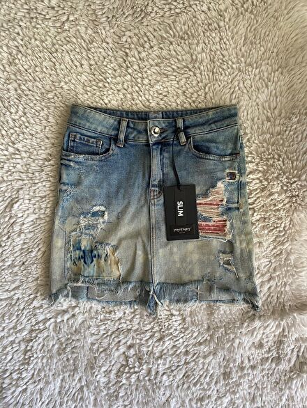 Vintage urban outfitters kısa kot etek