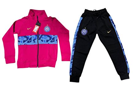 Nike Pembe ve Siyah Spor Eşofman Takımı