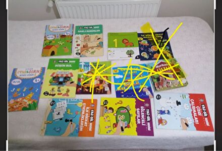 4 adet yaz sil kitap