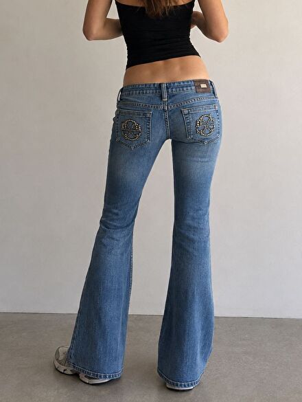 Guess Vintage DüşükBel İspanyolPaça Jean