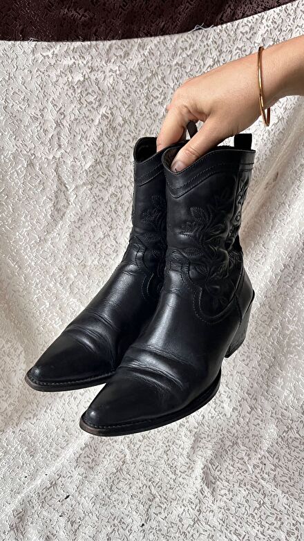 Massimo Dutti Western Deri Bot 36 👇
