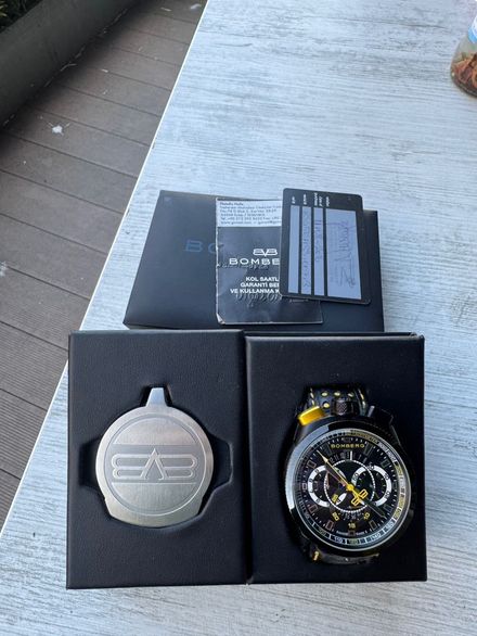 Bomberg Siyah Sarı Erkek Kol Saati