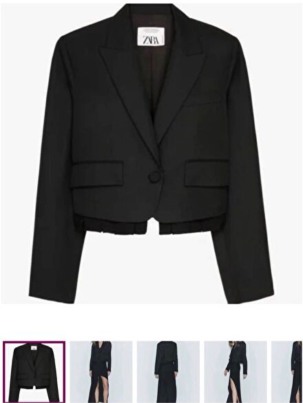Siyah Zara Blazer Ceket