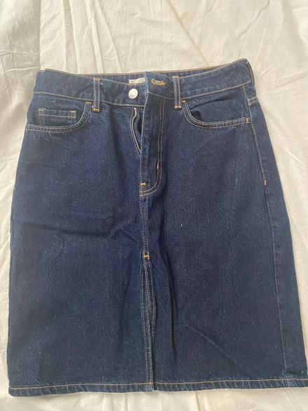 MANGO Koyu Lacivert Denim Etek