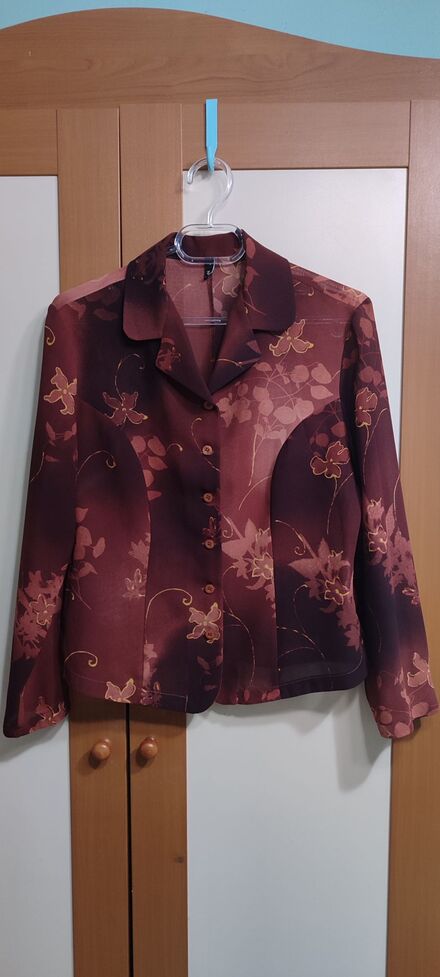 Roman Bordo Desenli Gömlek