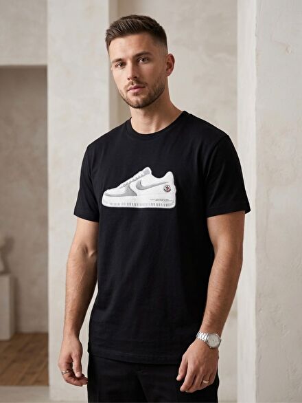 Siyah erkek T-Shirt