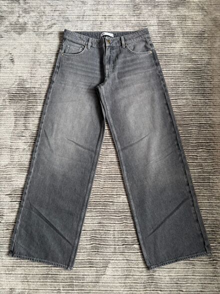Zara Yüksek Bel Geniş Paça Jean Pantolon