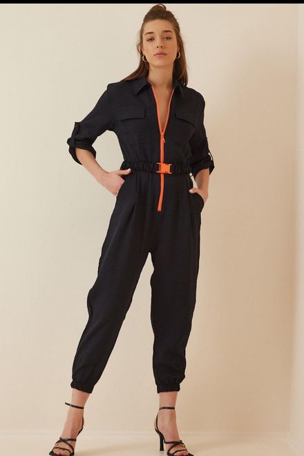 Zara Model Fermuarlı Tulum