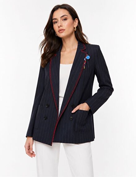 TWİST Çizgili Blazer Ceket